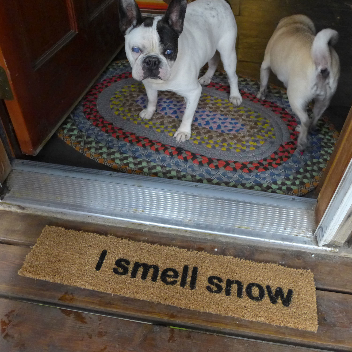 I smell snow Gilmore Girls funny winter doormat