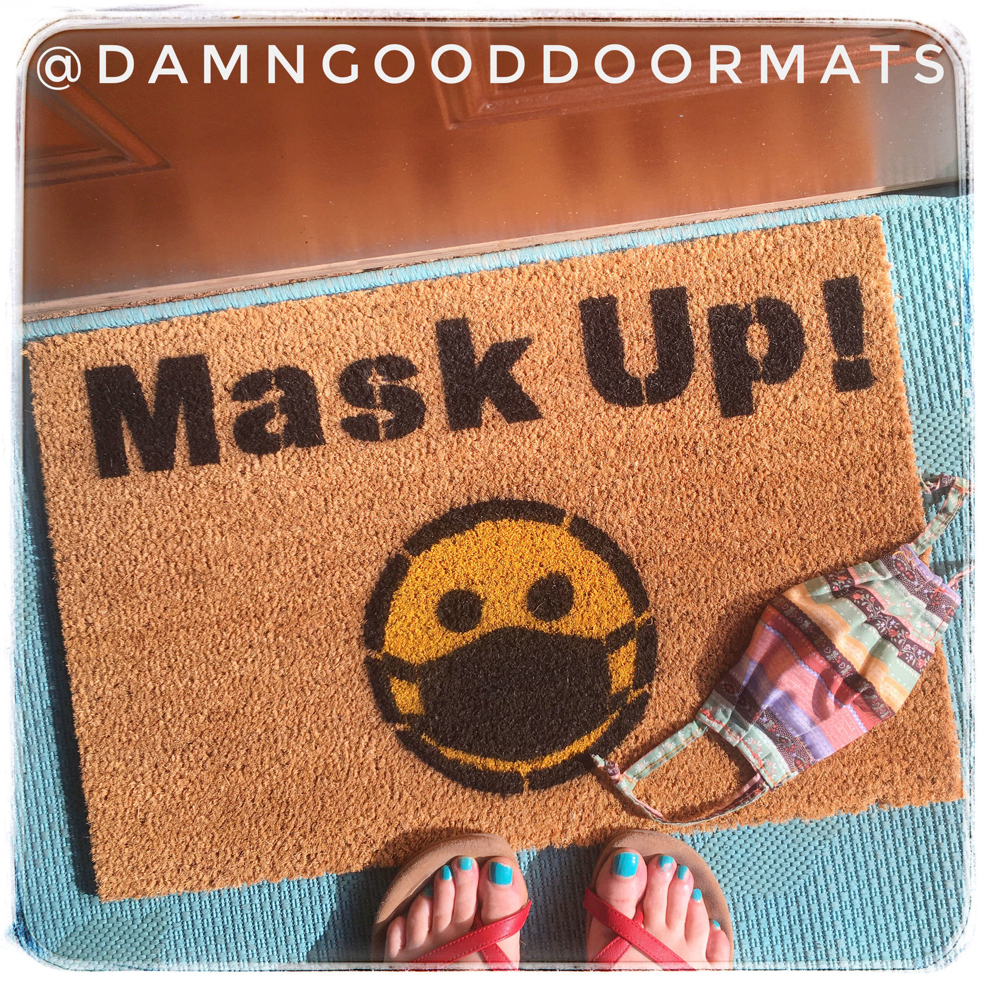 No Masky No Entry doormat covid 19 coronavirus