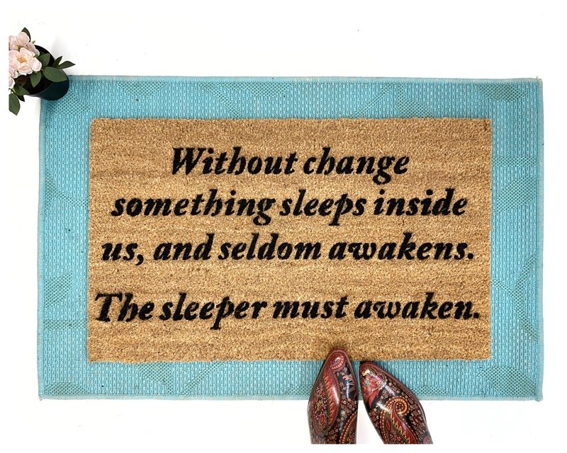frank herbert dune quote doormat nerdy house gift