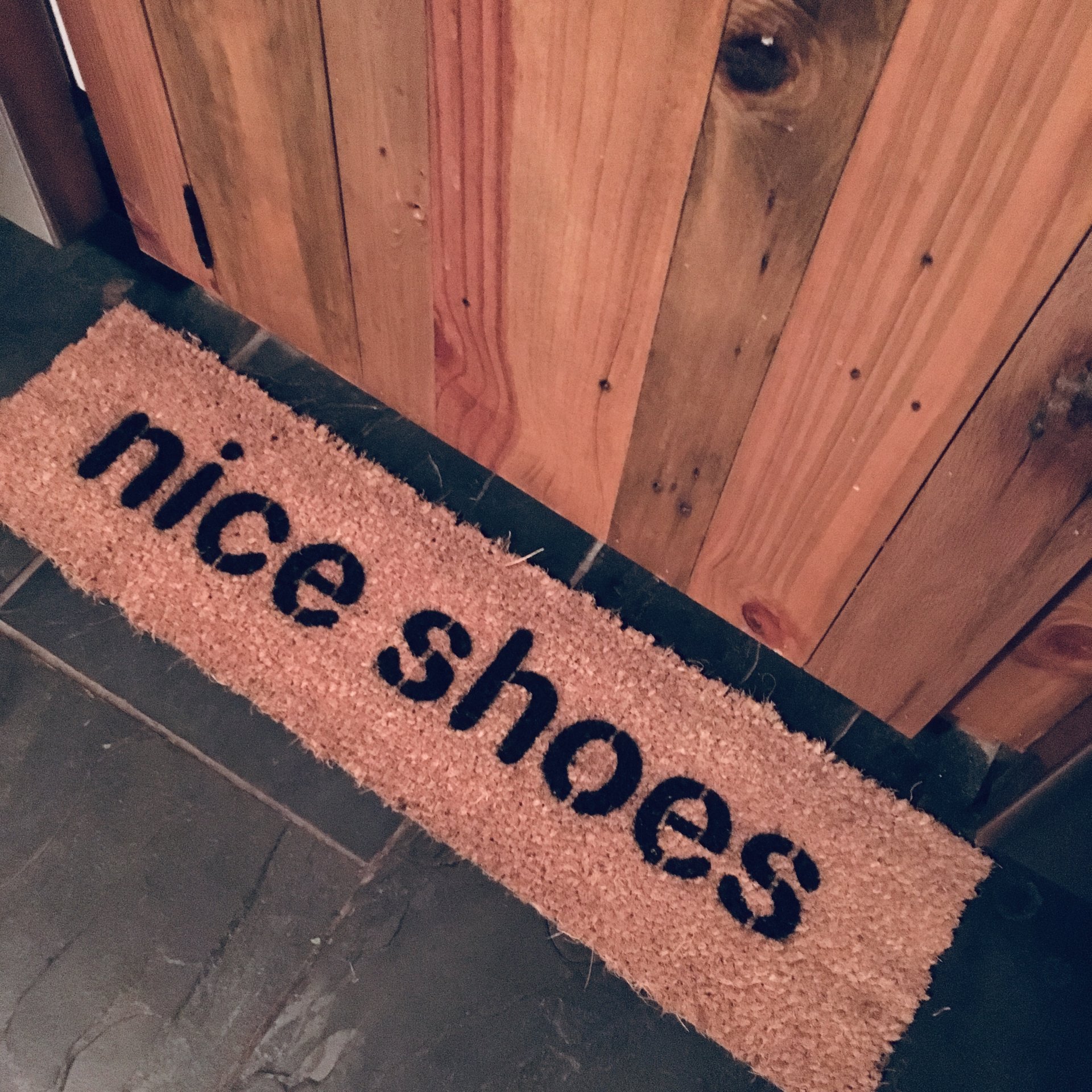 ONE LINE nice shoes doormat