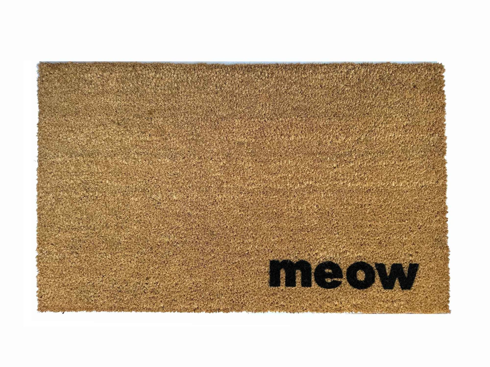 meow cat lover outdoor coir damn good doormat