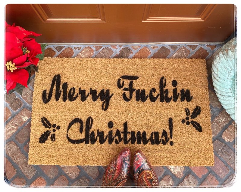 Merry Fuckin Christmas™ funny F Bomb  rude doormat