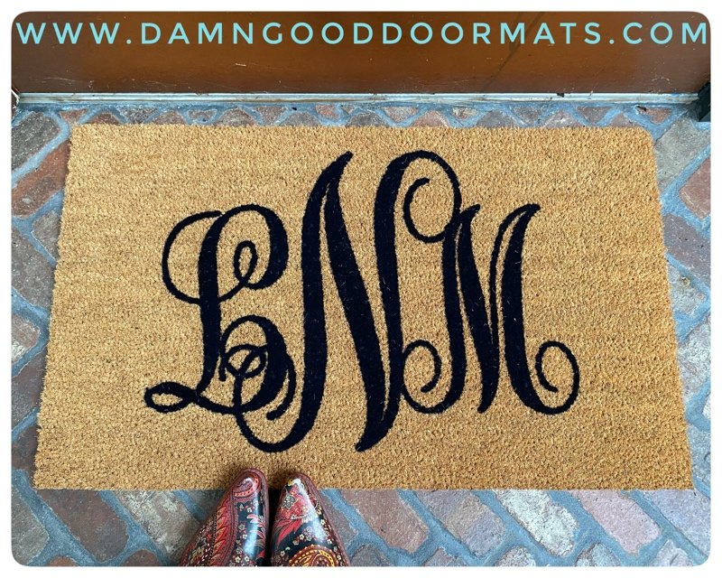 Monogram custom personalized doormat