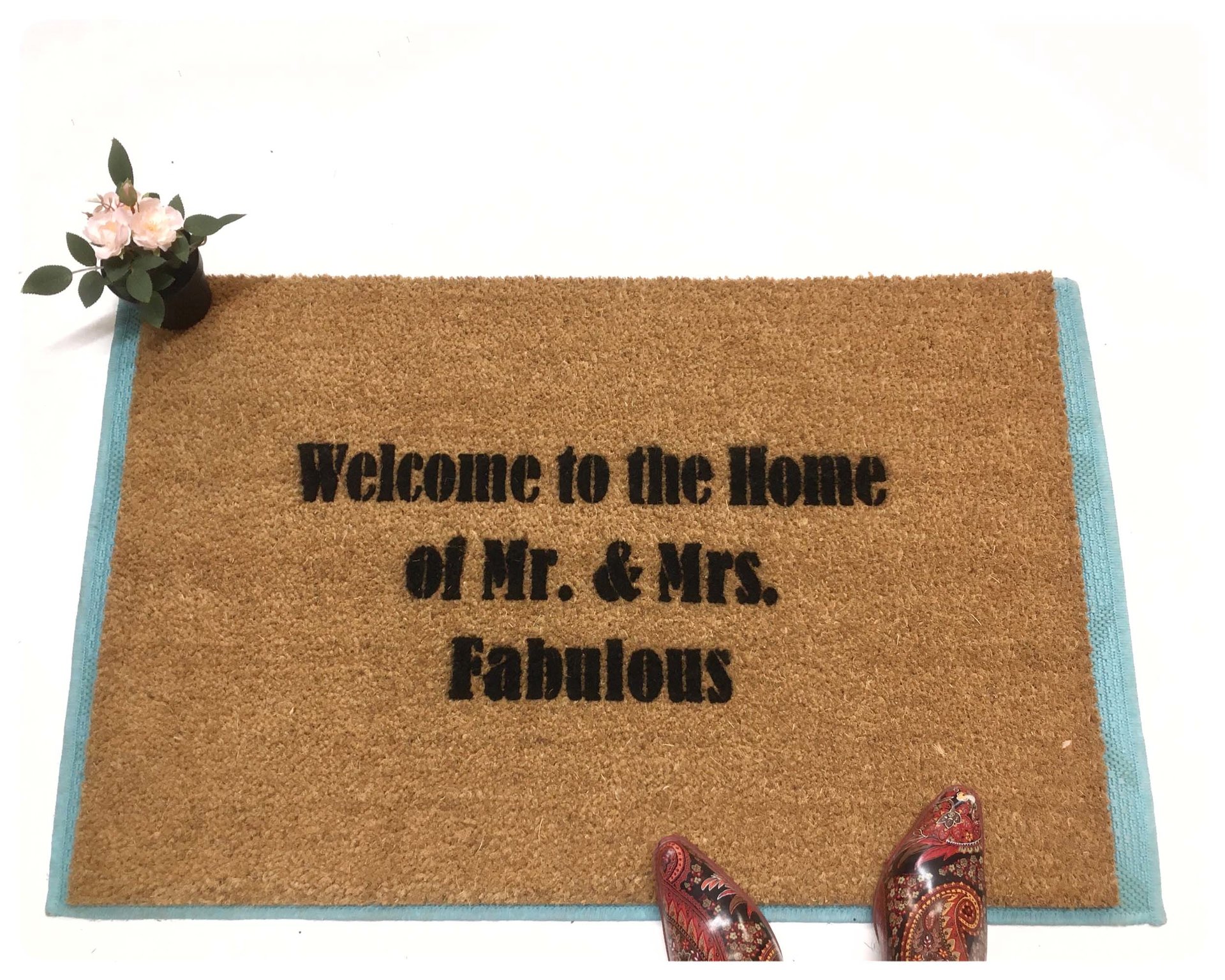 Welcome to the Home of Mr. & Mrs. FABULOUS custom doormat