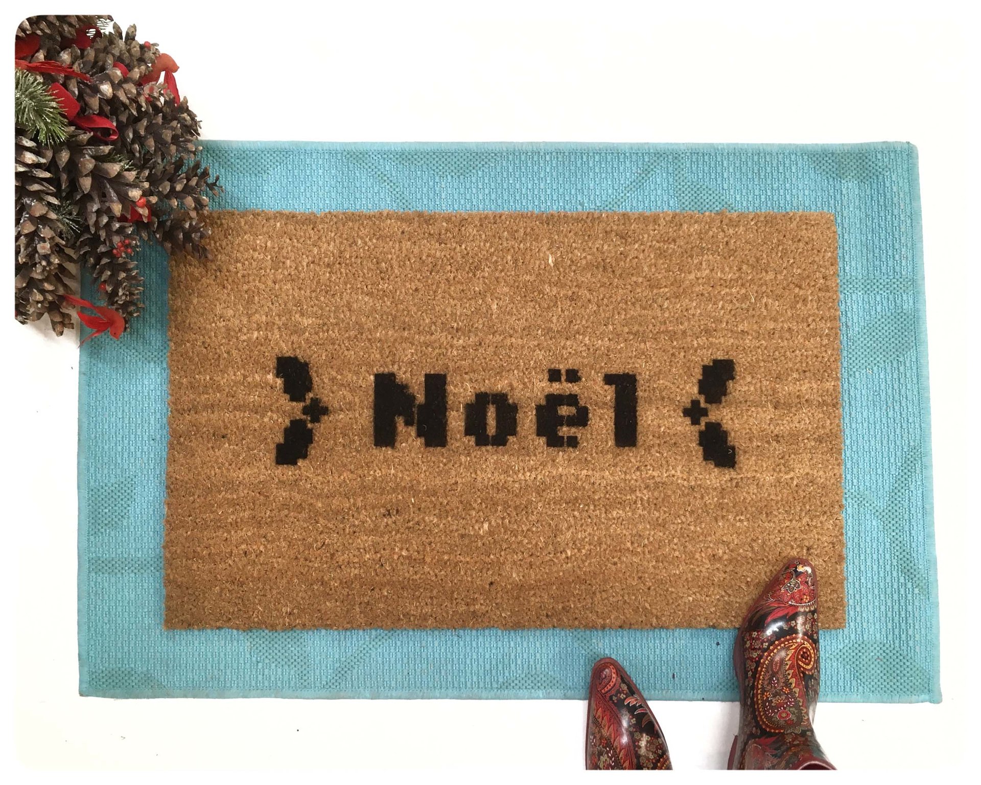 Nerdy New Year Noel doormat