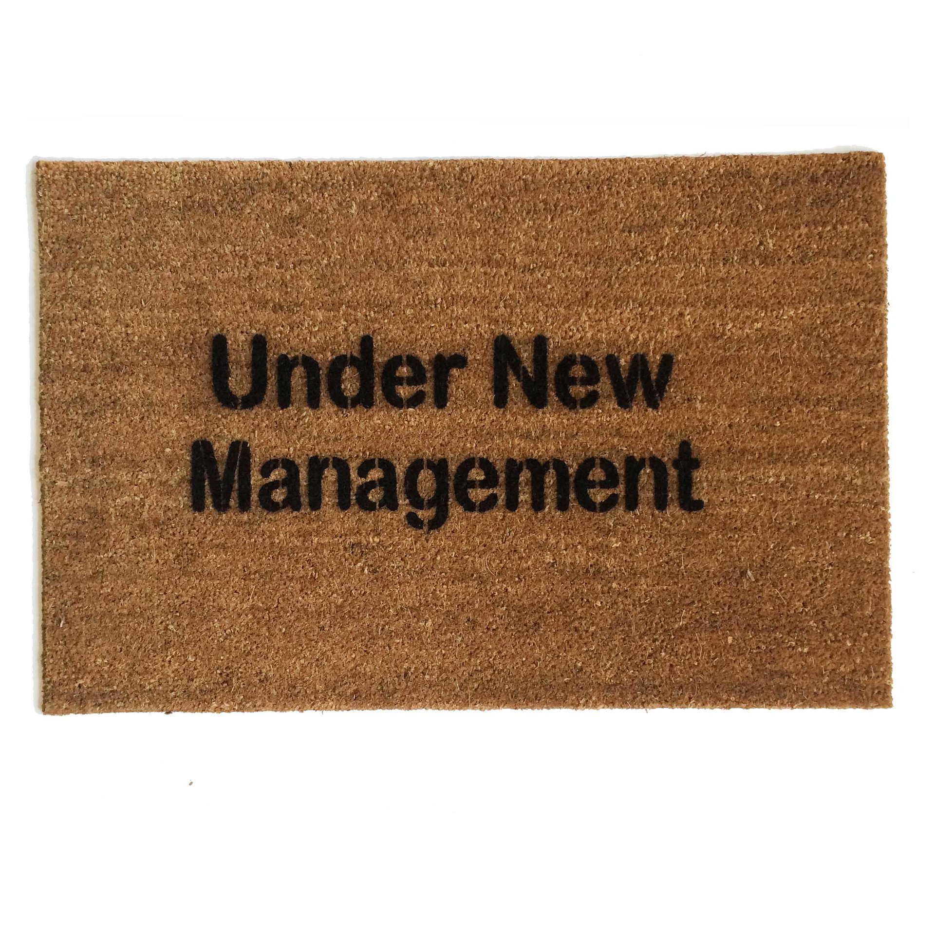 Under new management, housewarming doormat