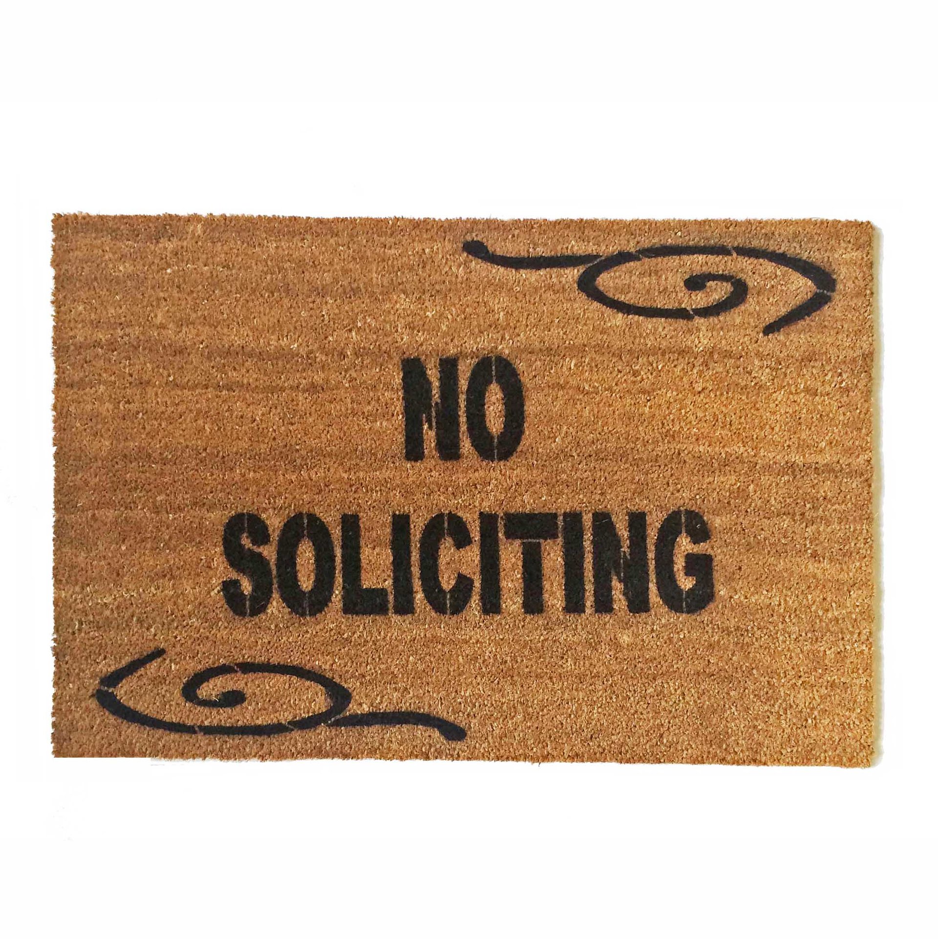 NO SOLICITING funny, rude doormat