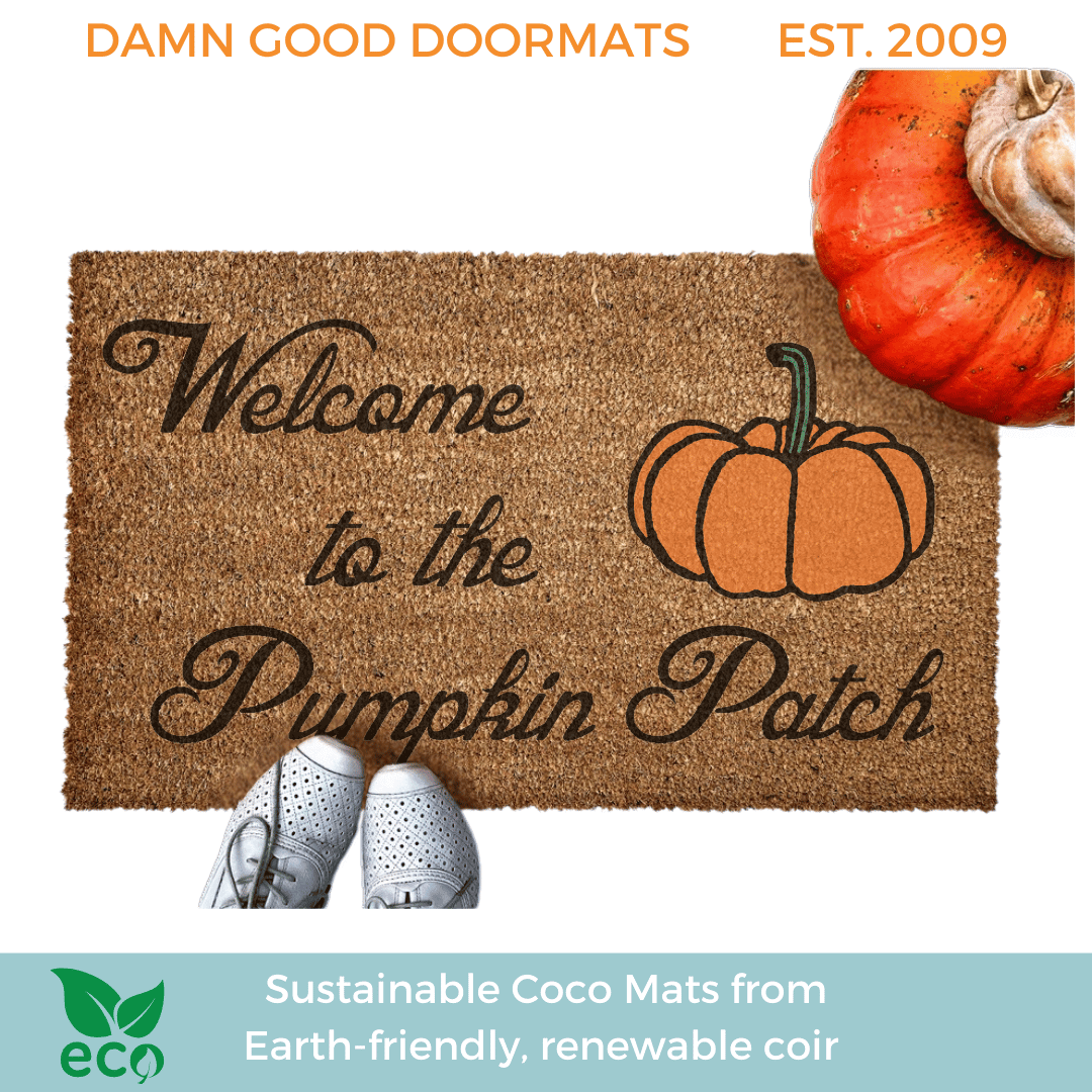 welcome to the pumpkin patch fall doormat