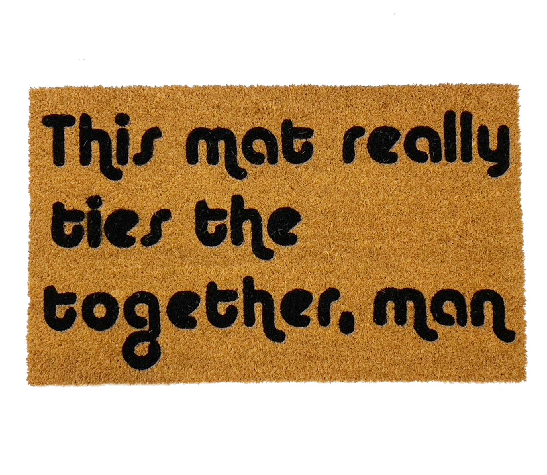 The Big Lebowski this rug really ties the porch together, funny nerdy doormat