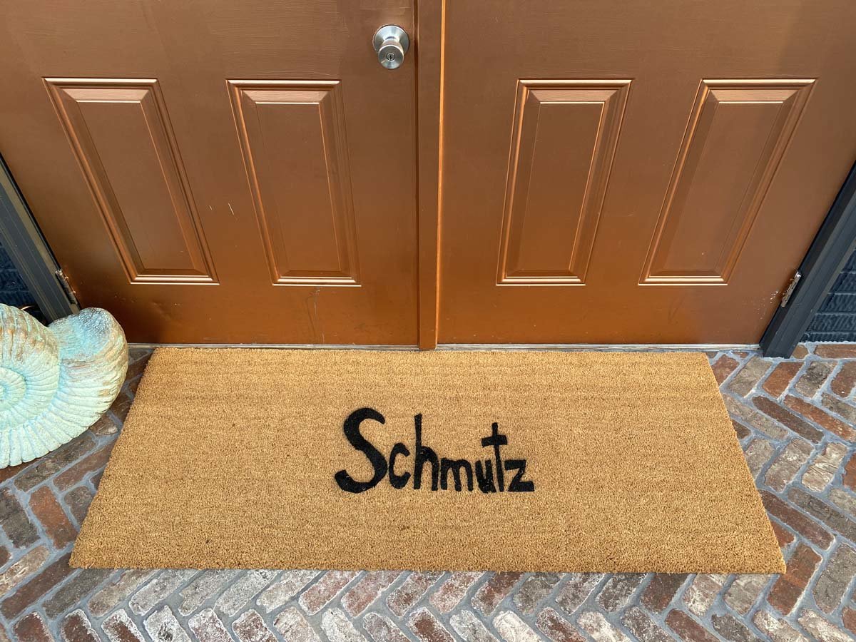 double wide schmutz yiddish doormat judaica jewish Hanukkah
