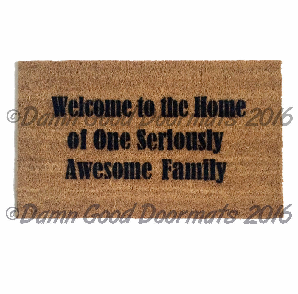 Welcome to the home of Mr. & Mrs. Awesome pants doormat wedding housewarming