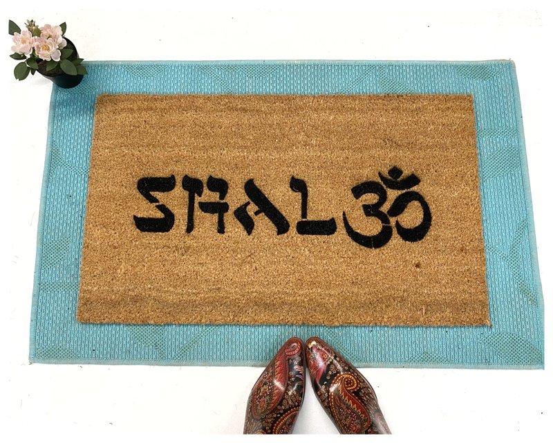 Shalom Om™ Jewish mindful doormat