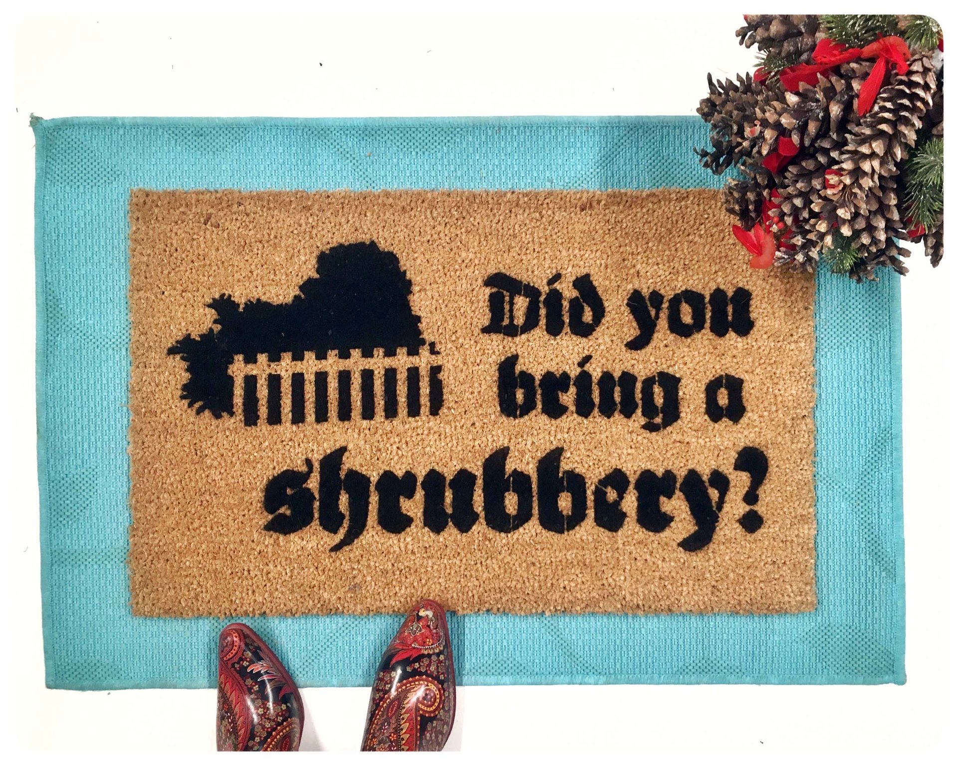 SHRUBBERY, Monty Python Holy Grail nerdy doormat
