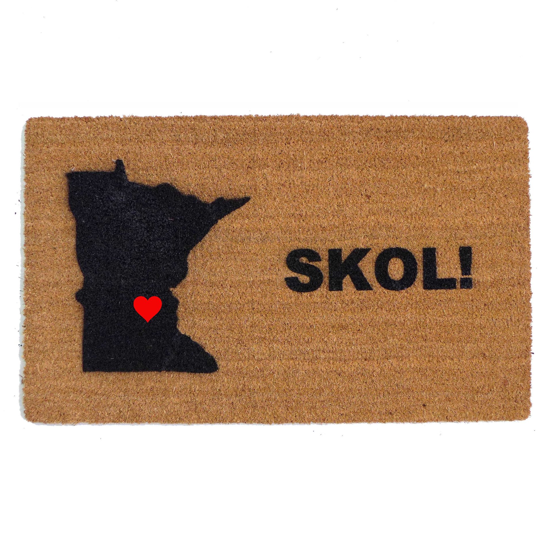 SKOL! Minnesota heart doormat