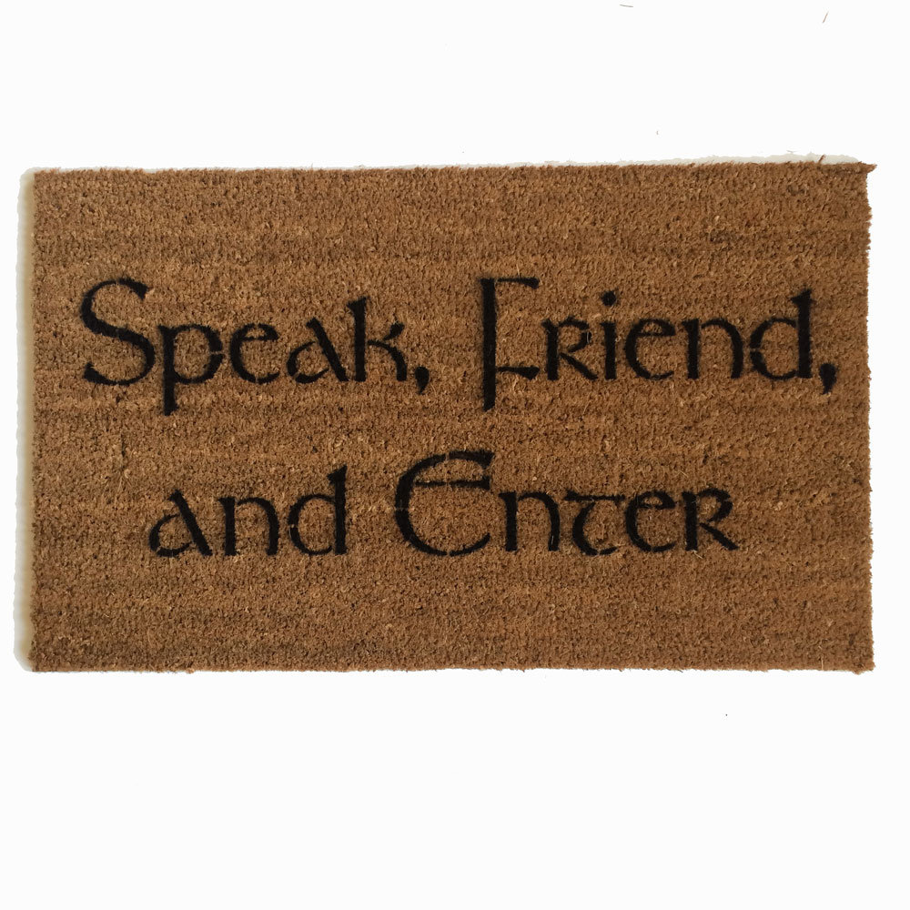 LOTR Tolkien  -Speak, Friend, and Enter- doormat