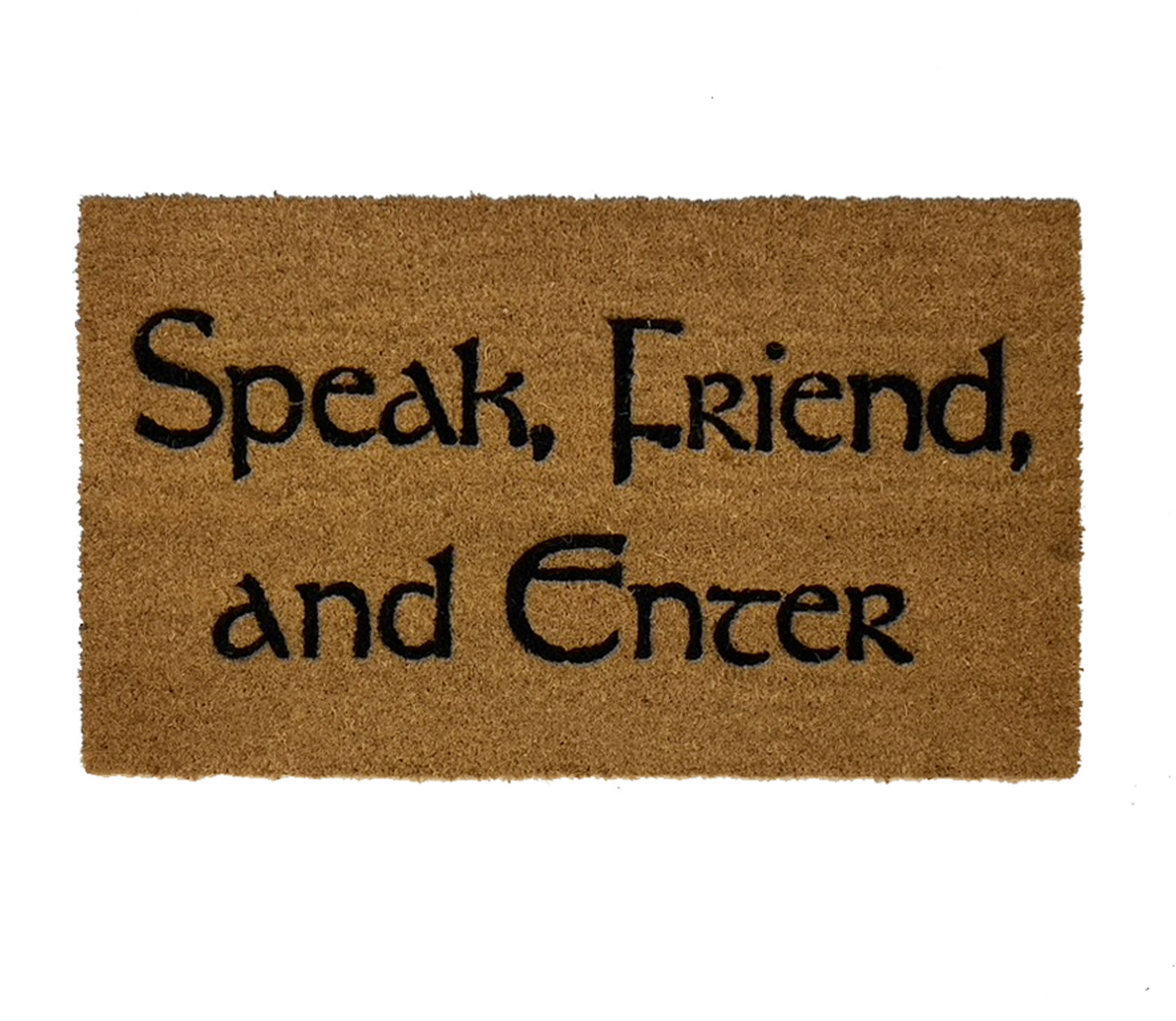 Speak, Friend, and Enter Tolkien  Lord of the rings, nerdy doormat