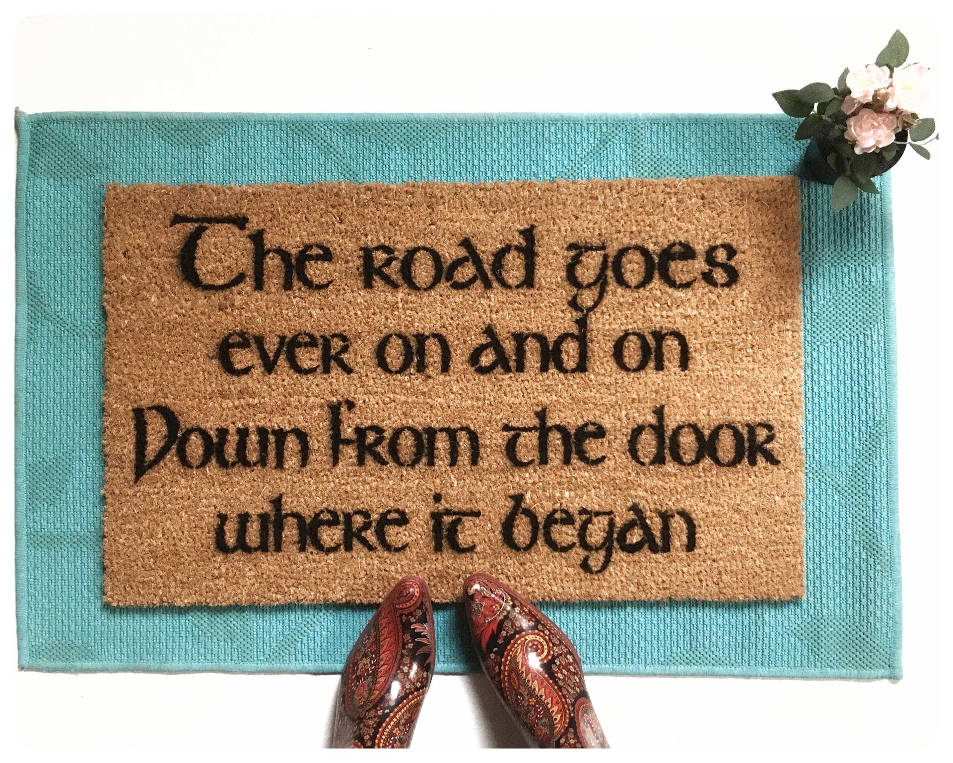 JRR Tolkien The ROAD goes ever on  nerd doormat
