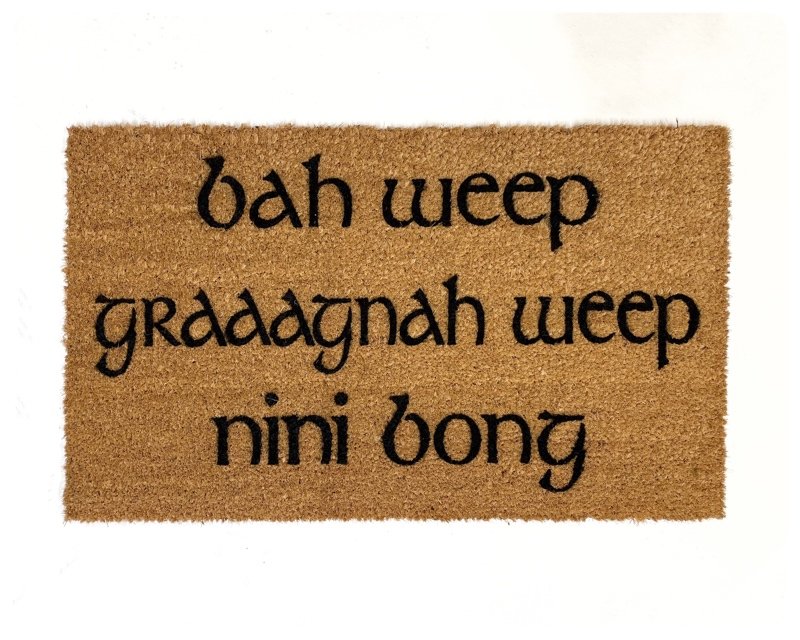 transformers universal greeting 'bah weep graaagnah weep nini bong' doormat