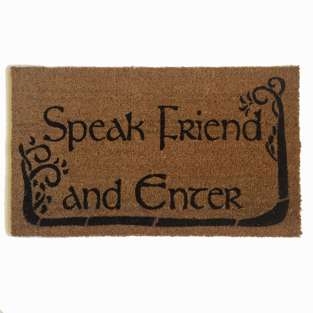 LOTR Tolkien  -Speak, Friend, and Enter- doormat