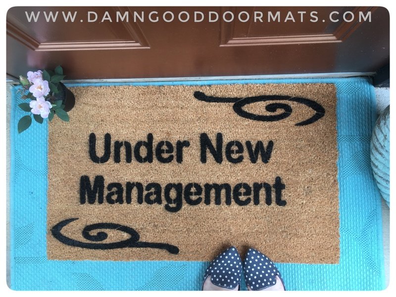 Under new management, housewarming doormat