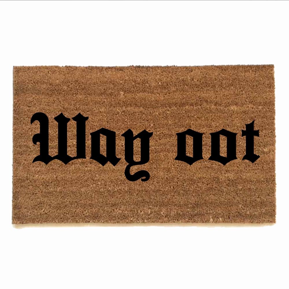 Way oot, funny Scottish exit doormat