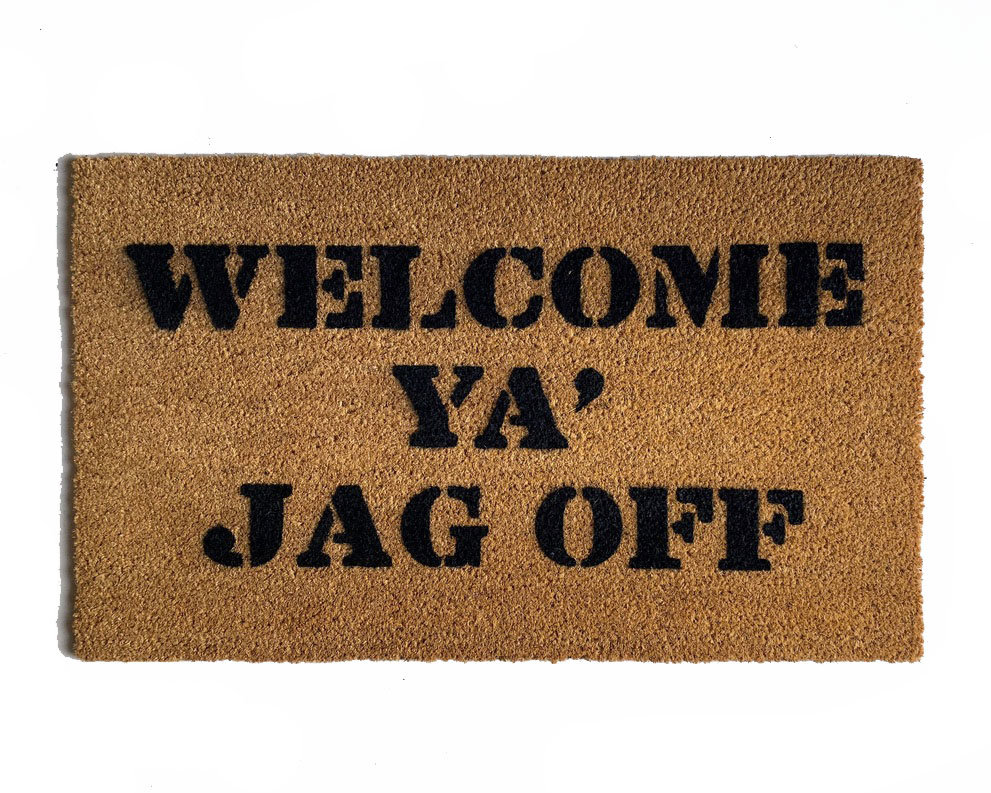 Welcome ya Jag off™ Pittsburgh outdoor coir damn good doormat