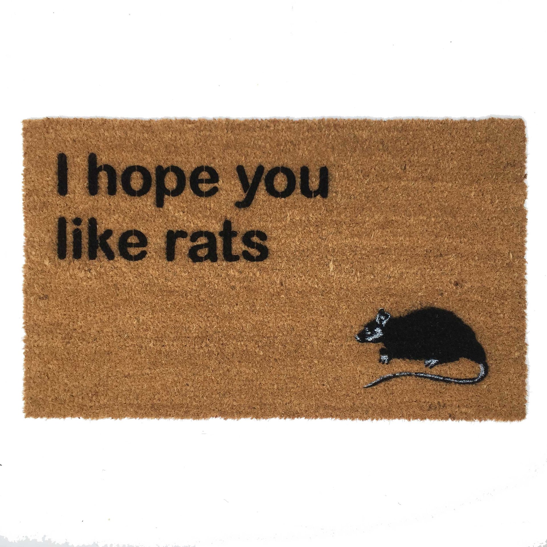 I hope you like rats funny halloween doormat