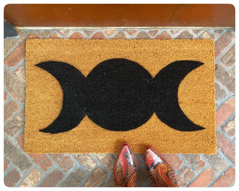 coir sustainable doormat with WICCAN  Moon