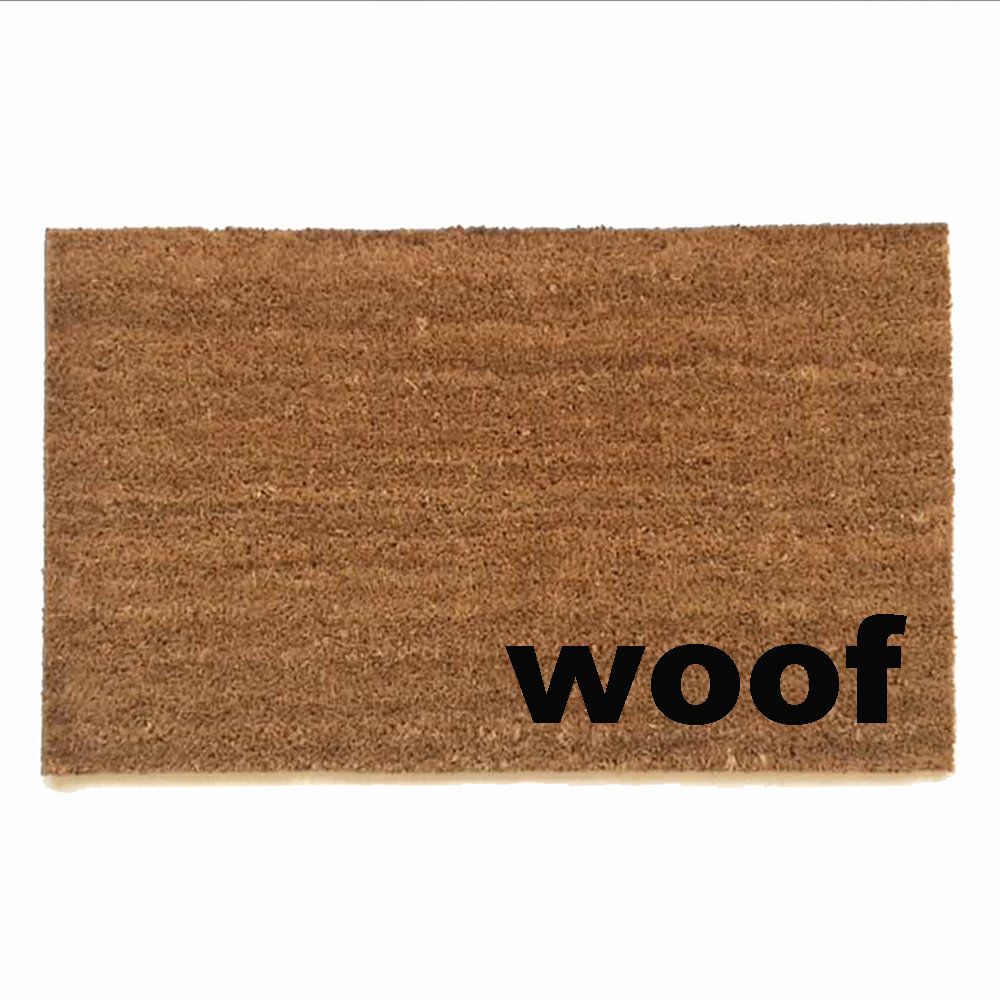 woof speak dog funny dog lover doormat