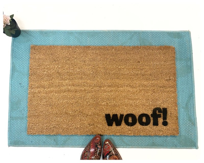 woof speak dog funny dog lover doormat