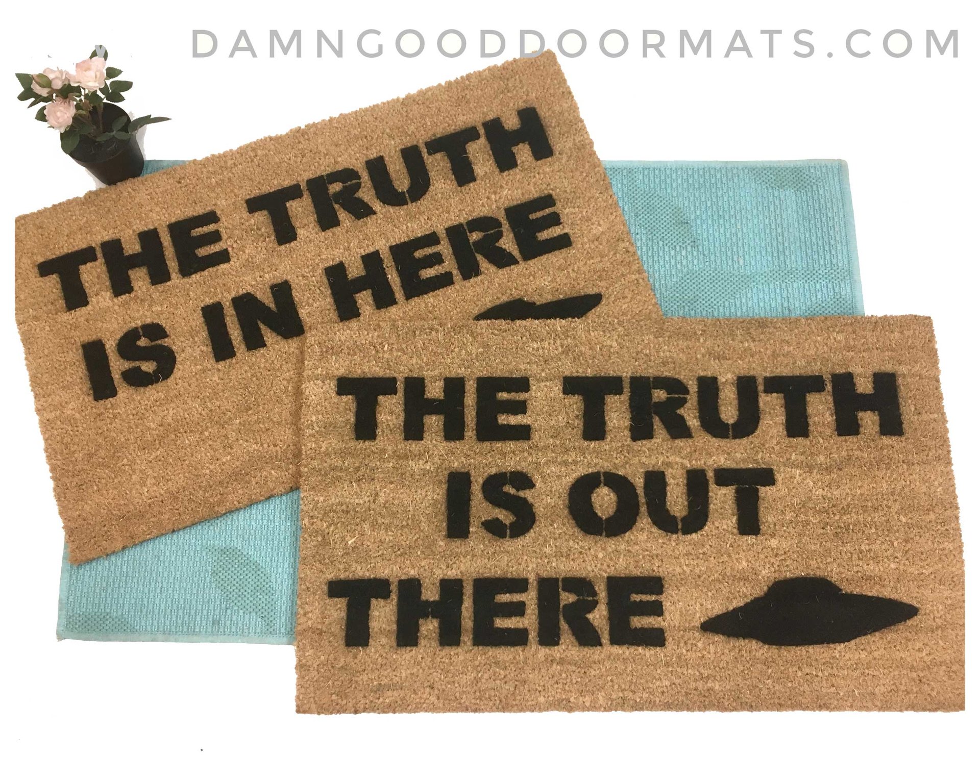 X-Files the truth is out there nerdy housewarming gift damn good doormat