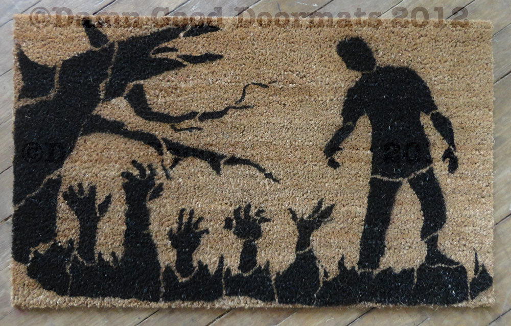 Walking Dead Zombie apocolypse graveyard doormat