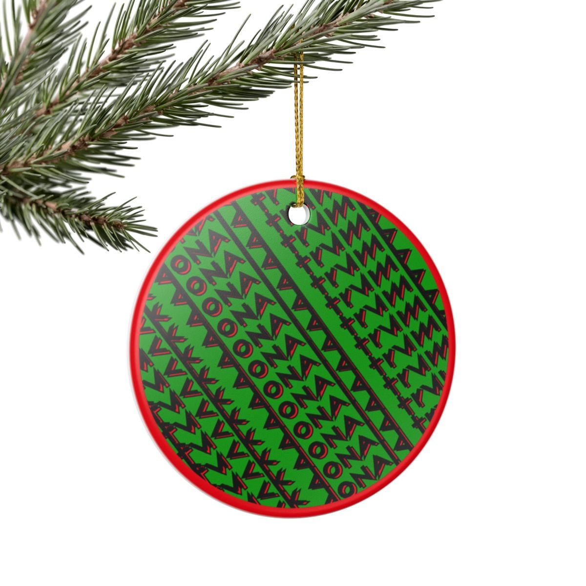 FDT Green Ceramic Ornament - Christmas Tree Decoration