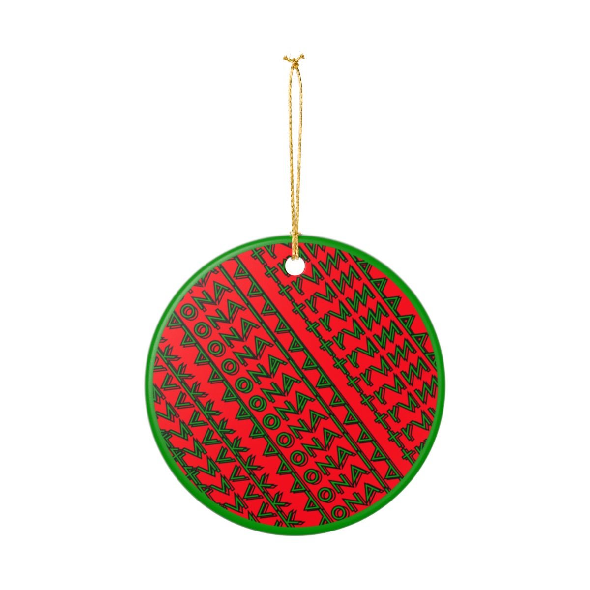 FDT Red Ceramic Ornament - Christmas Tree Decoration