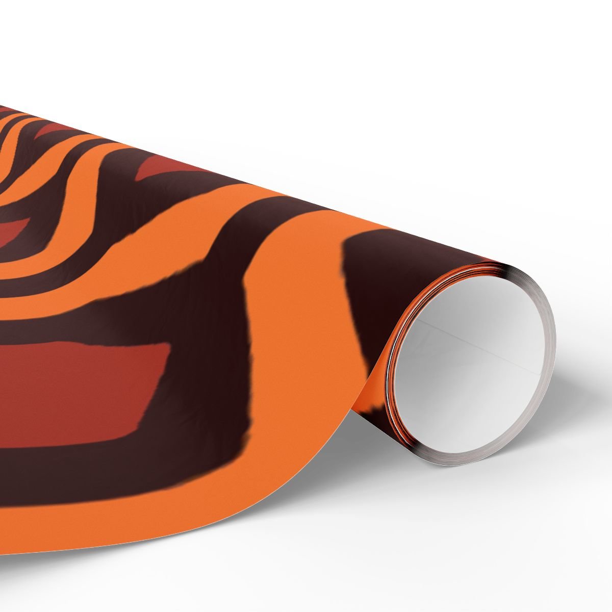 Overlook Hotel Retro Hexagon Pattern Wrapping Paper | Orange Brown Geometric Gift Wrap