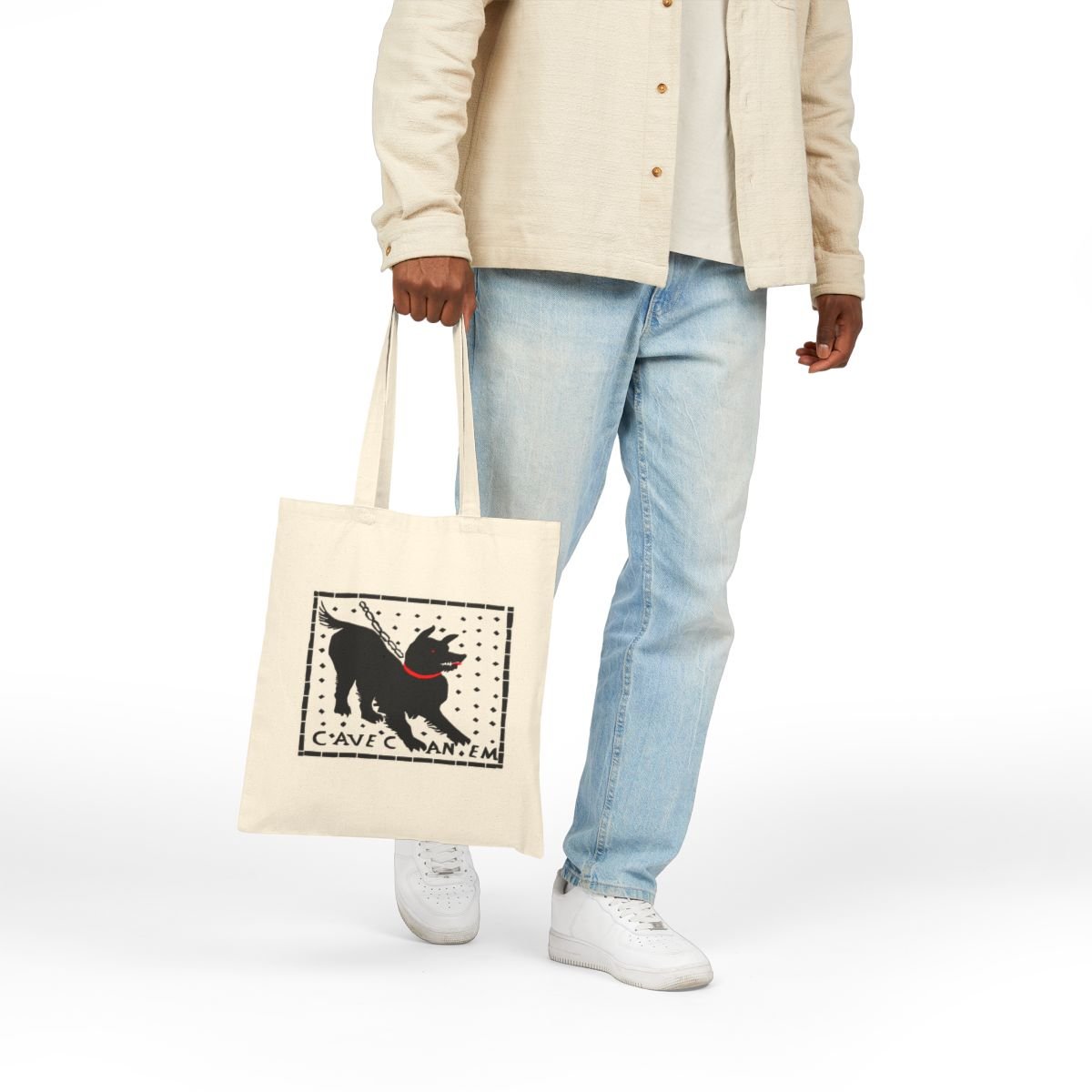 Cave Canem Tote Bag | Beware of Dog Pompeii Mosaic | Damn Good Doormats