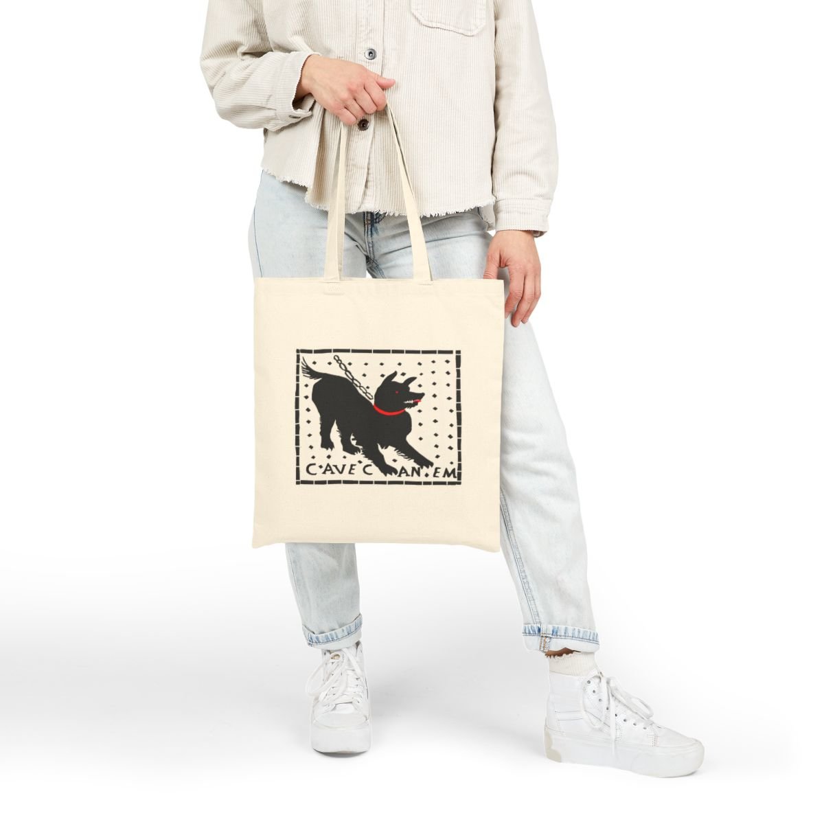 Cave Canem Tote Bag | Beware of Dog Pompeii Mosaic | Damn Good Doormats