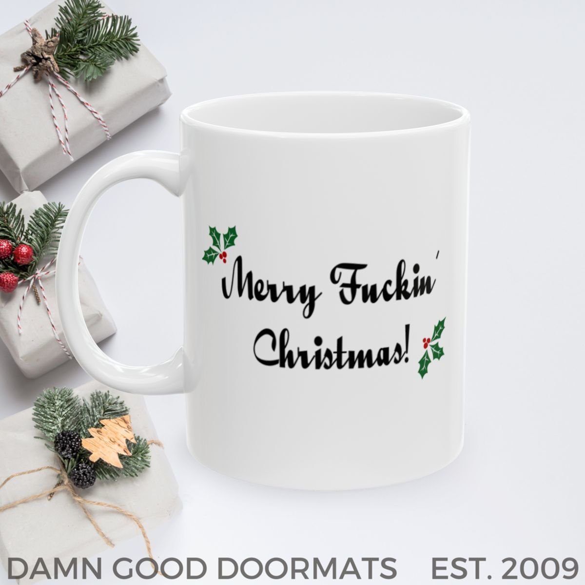 Merry Fucking Christmas! Mug | Ceramic Coffee Cup, 11oz 15oz