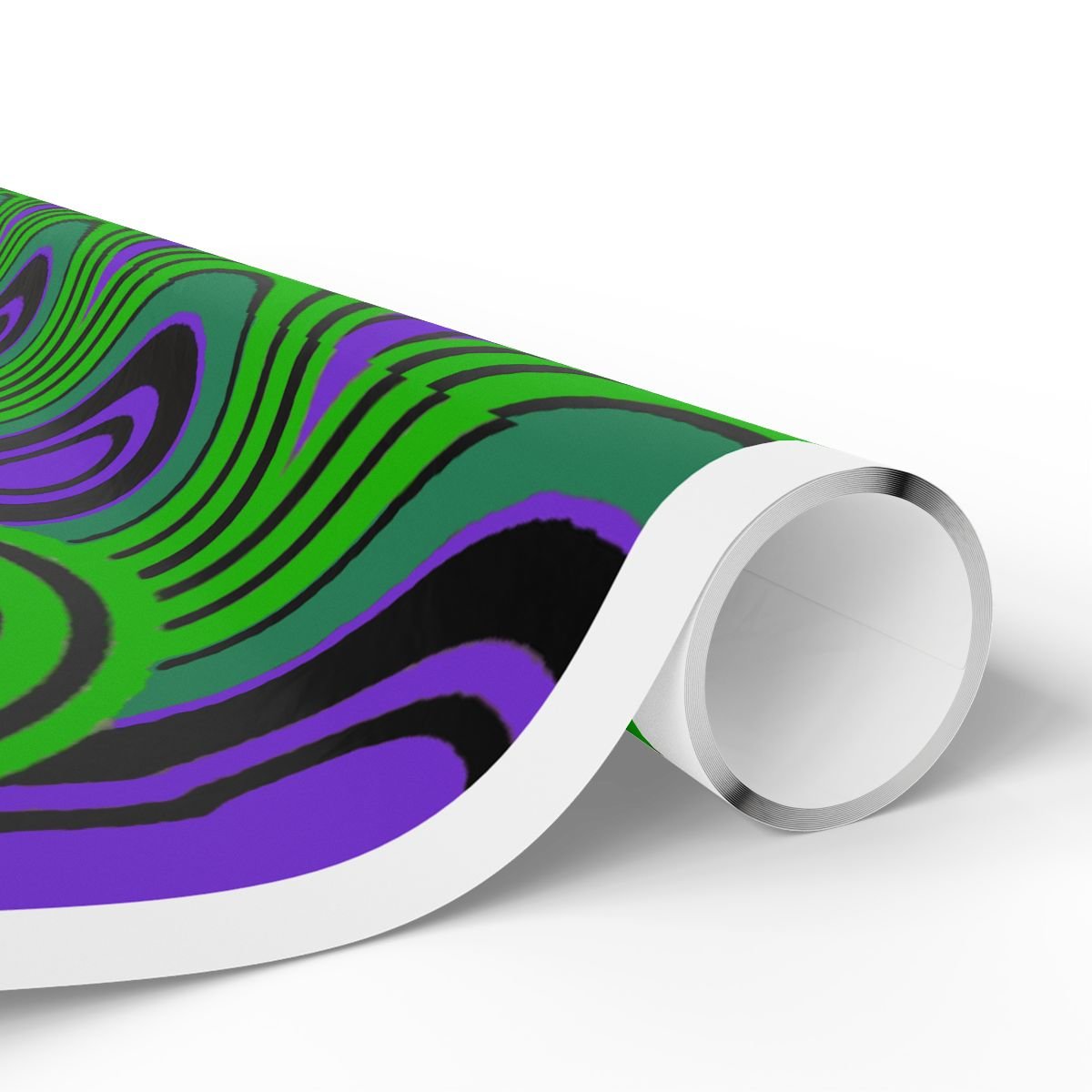 Hotel Retro Hexagon Pattern Wrapping Paper | Green Peacock Art Deco Gift Wrap