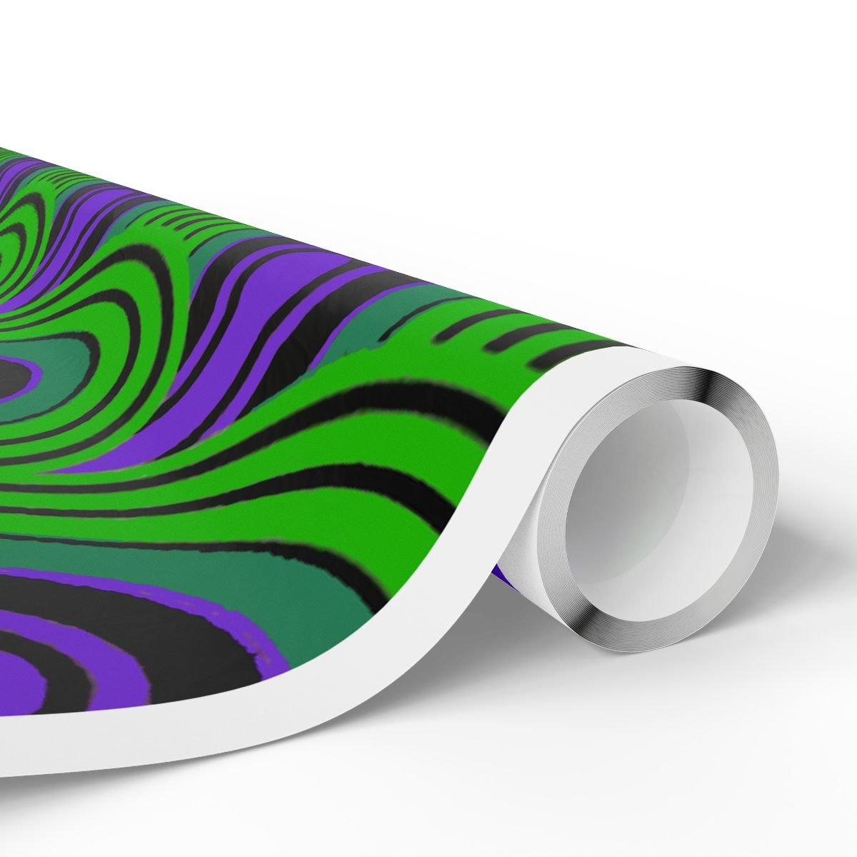 Hotel Retro Hexagon Pattern Wrapping Paper | Green Peacock Art Deco Gift Wrap