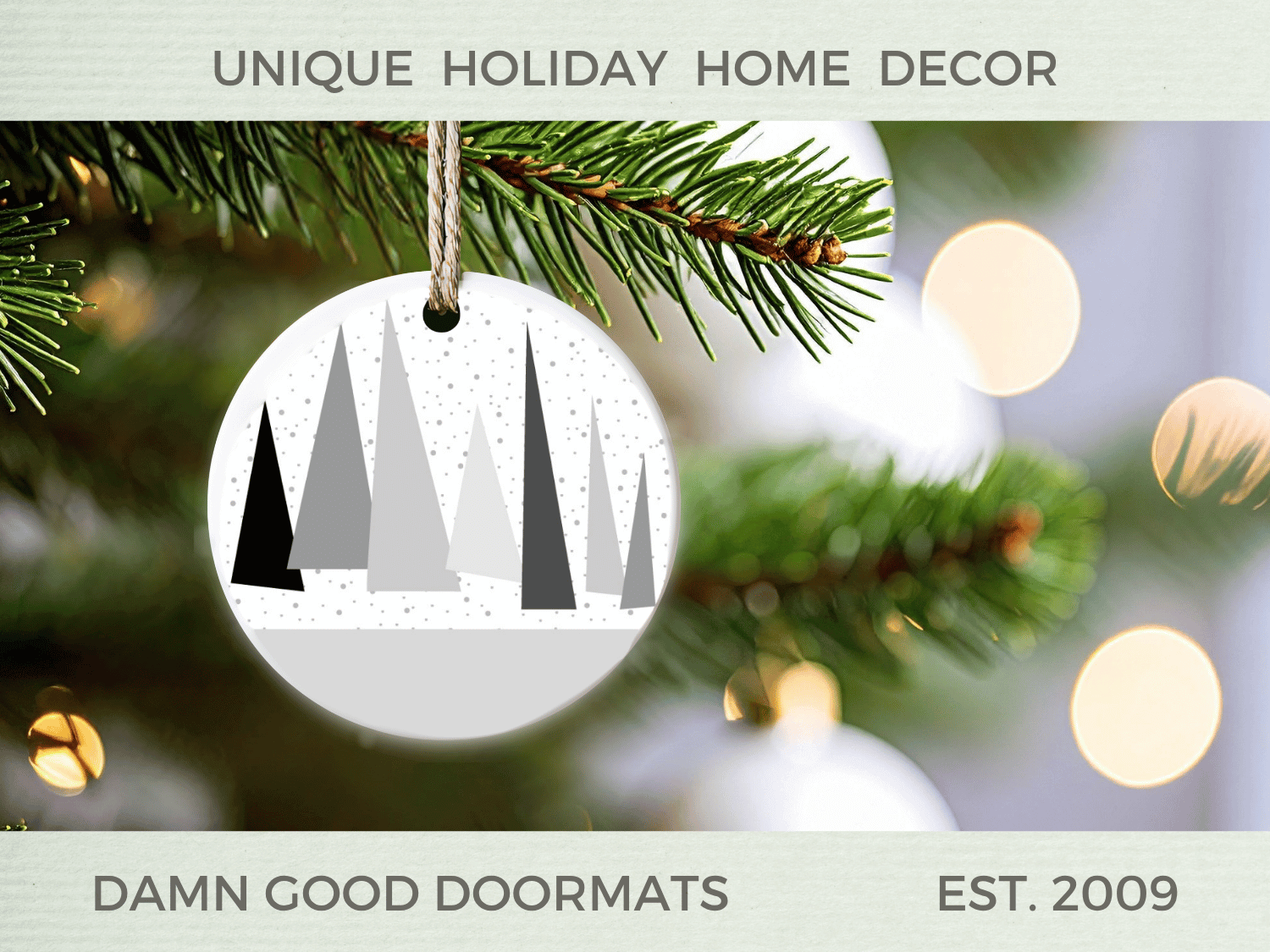 Abstract Pine Trees Ornament | Damn Good Doormats