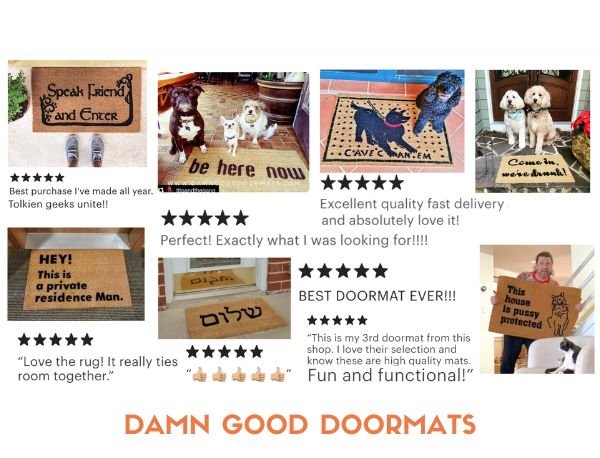 The Shining Doormat | Orange Hex Carpet Fall Welcome Mat