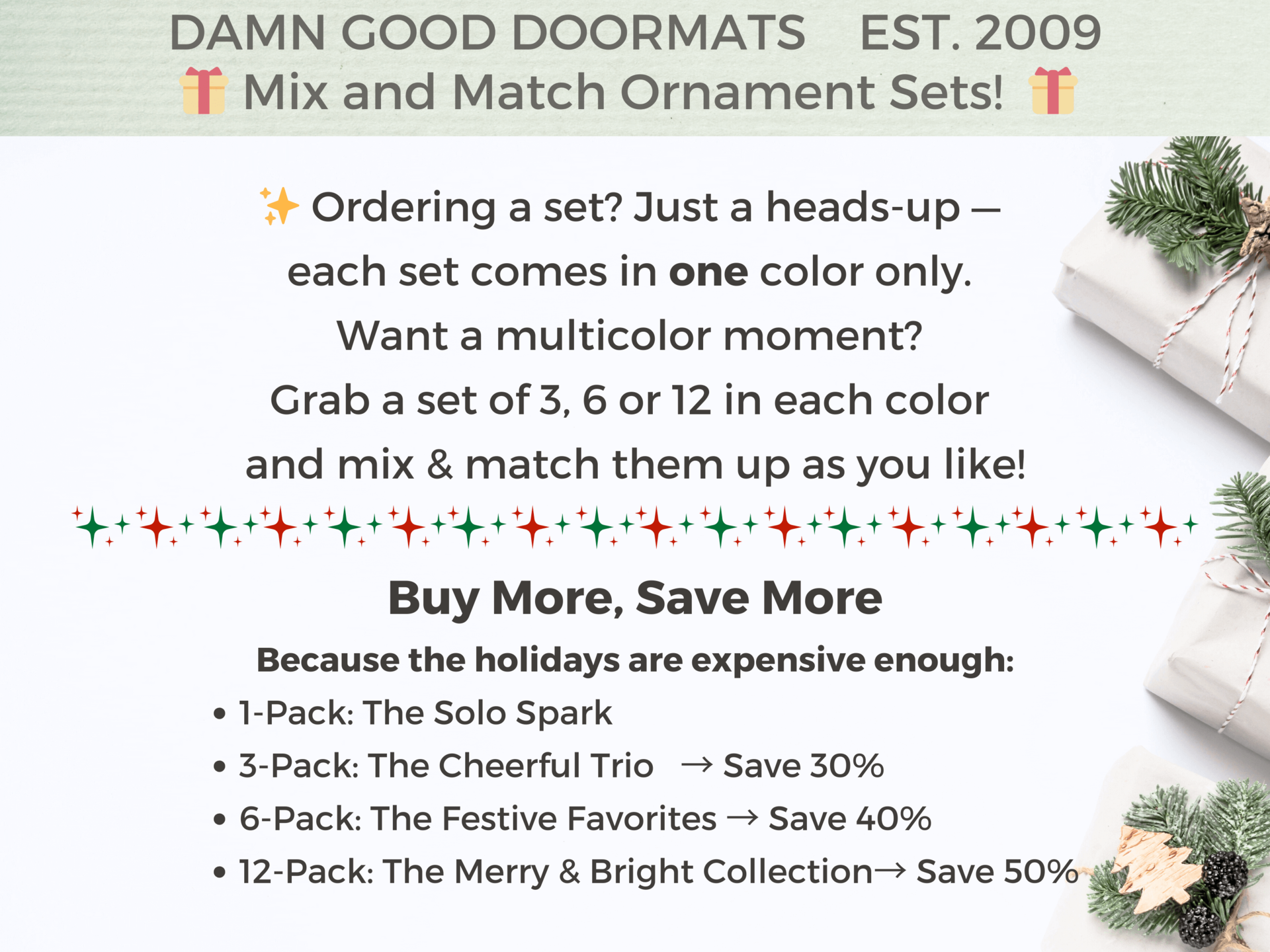 Abstract Pine Trees Ornament | Damn Good Doormats