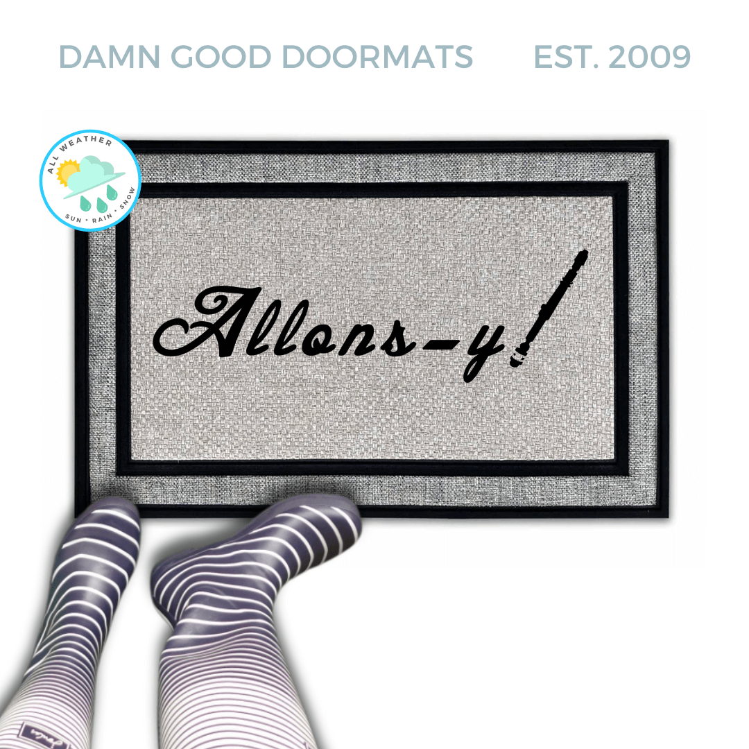 Allons-y Dr. Who doormat