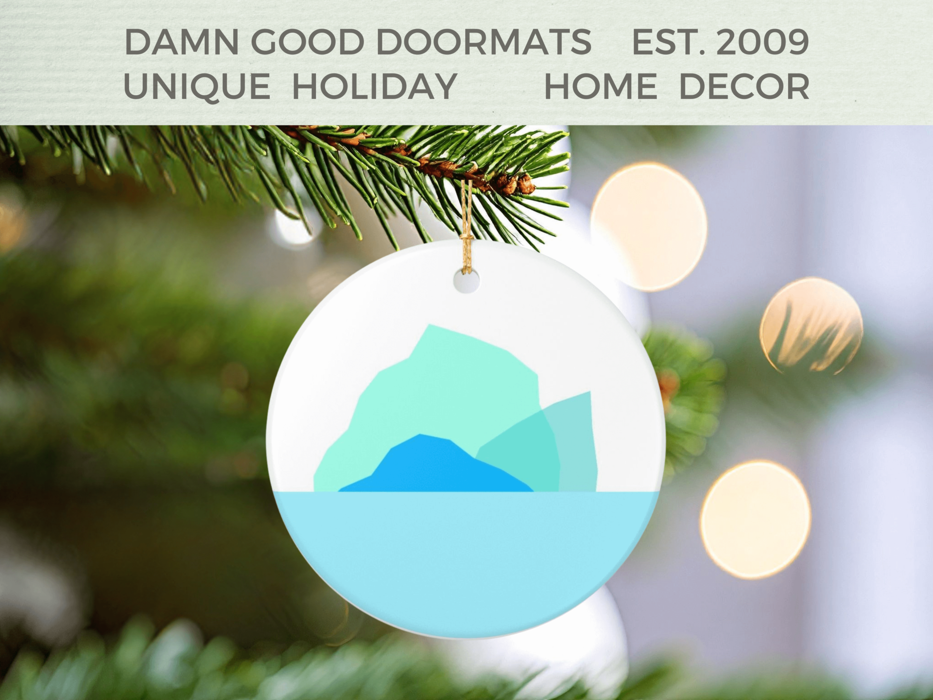 Iceberg Ornament | Damn Good Doormats