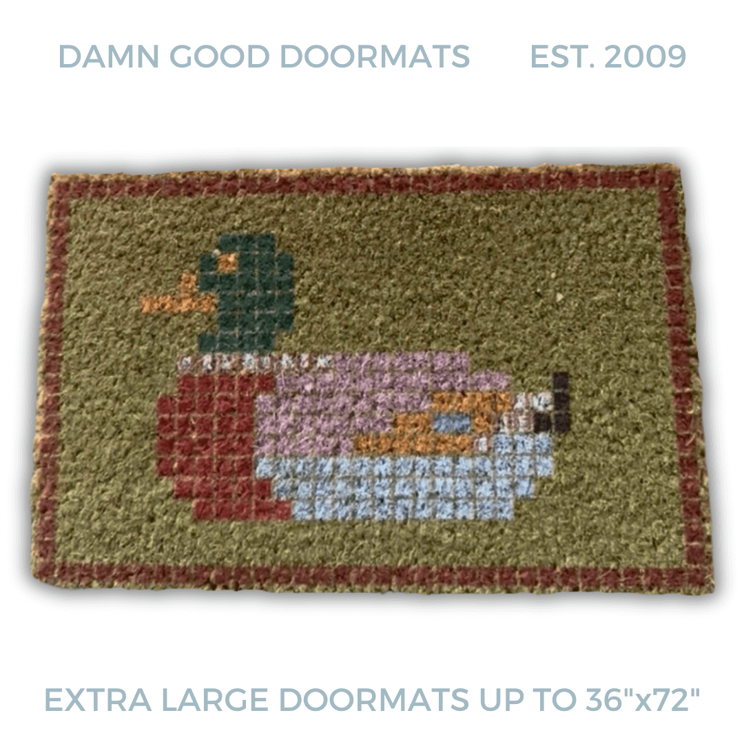 Preppy 80's Duck door mat | Damn Good Doormats
