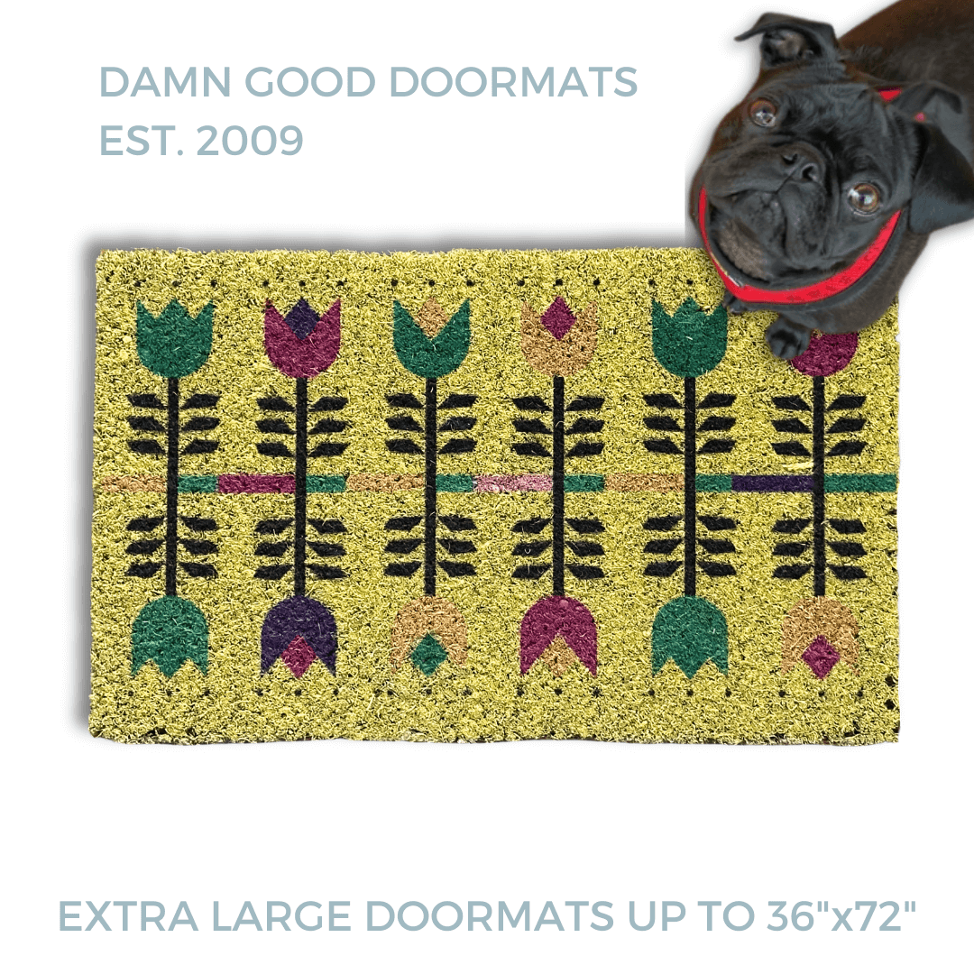Dutch Tulips Spring door mat | Damn Good Doormats