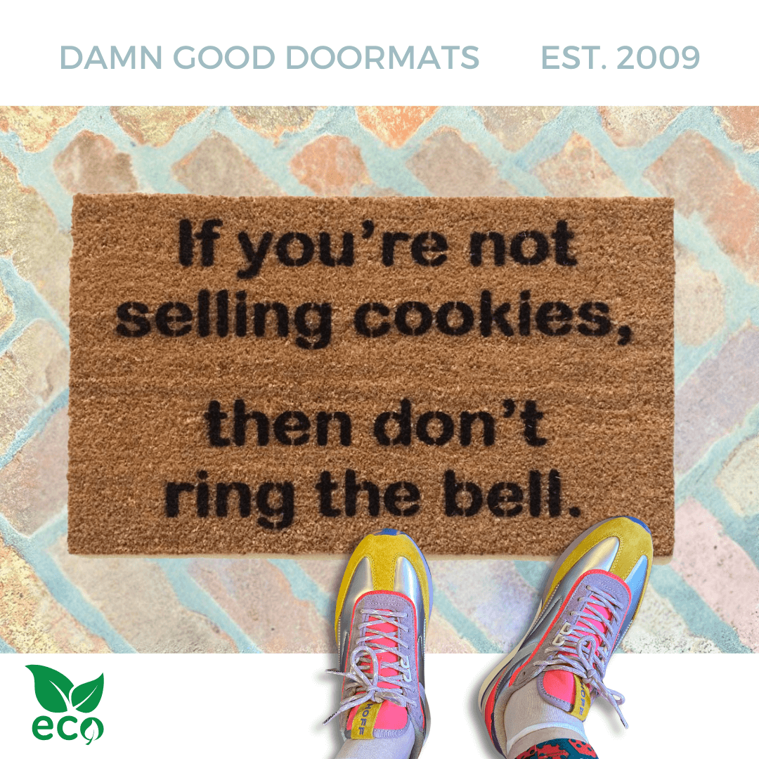 not selling cookies- don't ring bell Girl Scouts doormat