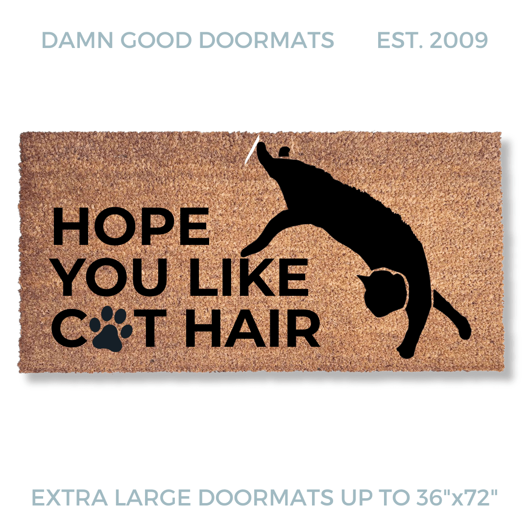 hope you like cat hair | funny doormat