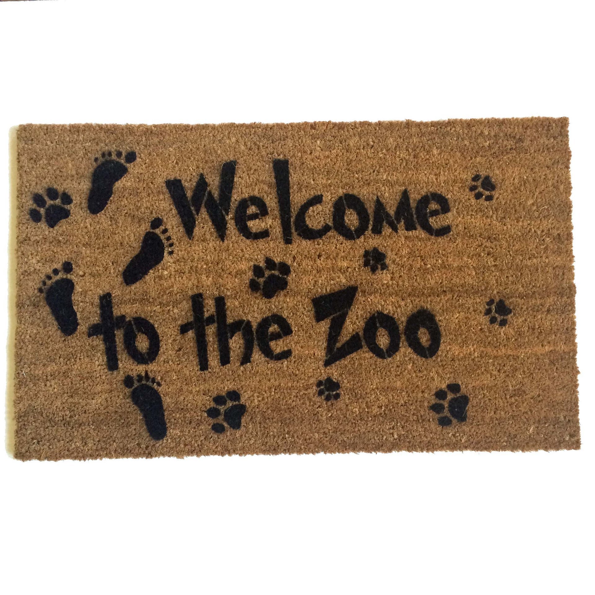 Welcome to the Zoo funny doormat